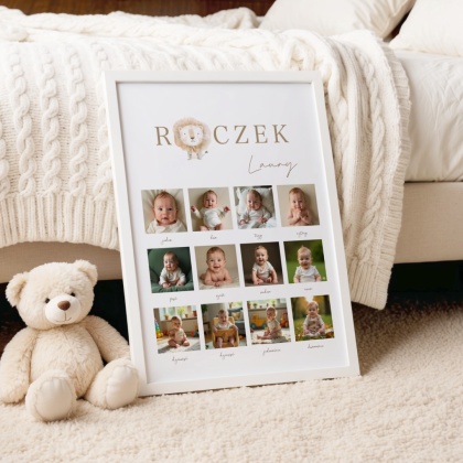 Ramka Mój Pierwszy Rok – 12 zdjęć Maluszka, 12 miesięcy
